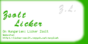 zsolt licker business card